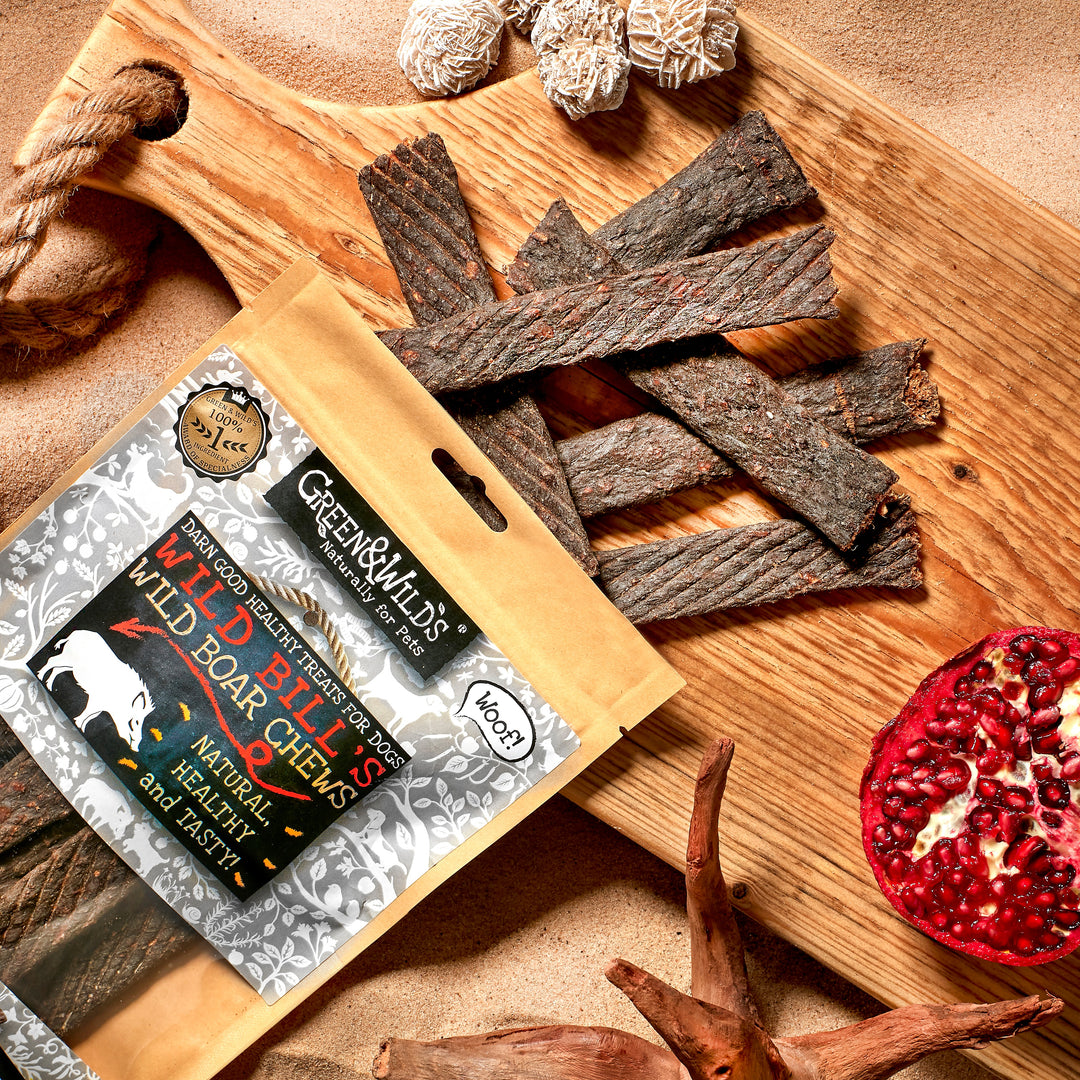 Wild Boar Chews, 100g - Green and Wilds