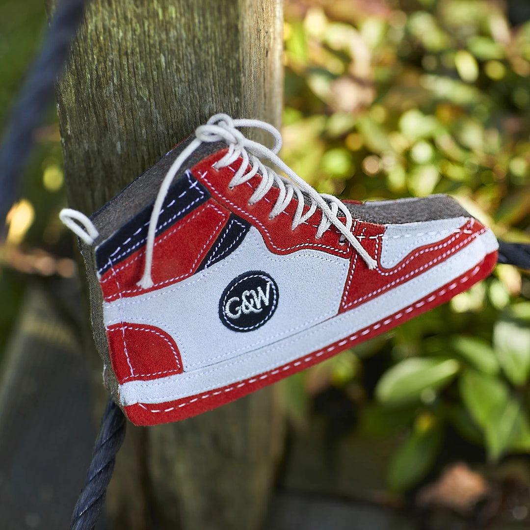 Eco friendly Gordon Hi-Top dog toy by Green and Wild’s suitable for medium, large sized and extra large sized dogs photographed outdoors supplied by Paw Branch