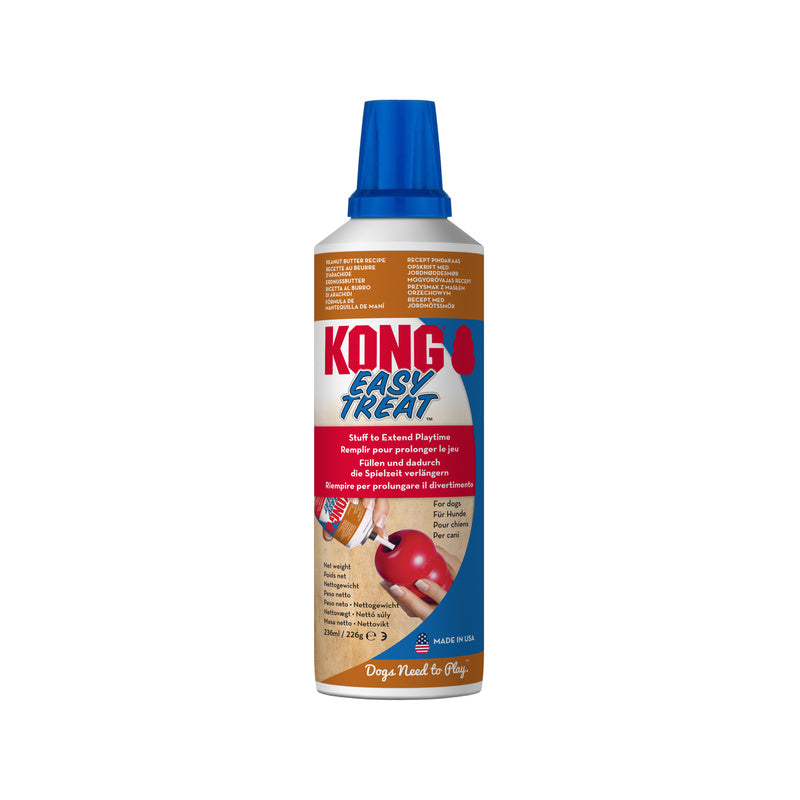 KONG Easy Treat Peanut Butter dog treat spray can packaging front supplied by Paw Branch