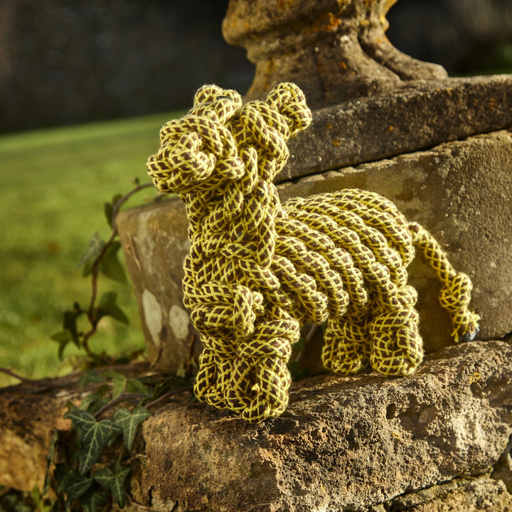 Lionel the Llama eco dog toy by Green and Wild’s made from jute rope and recycled bottle for small, medium and large dogs supplied by Paw Branch