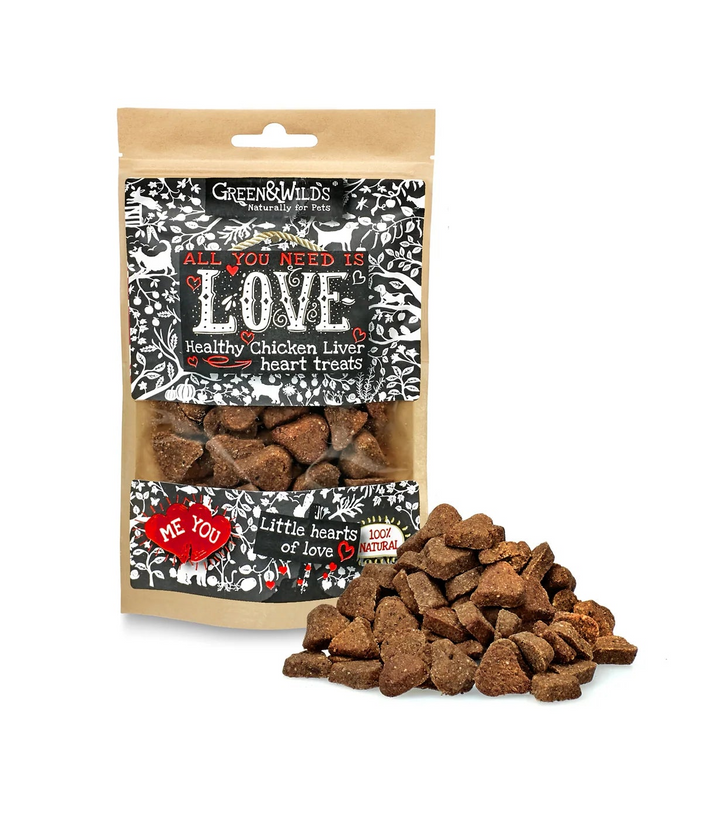 studio image of a bag of love treats supplied by Paw Branch