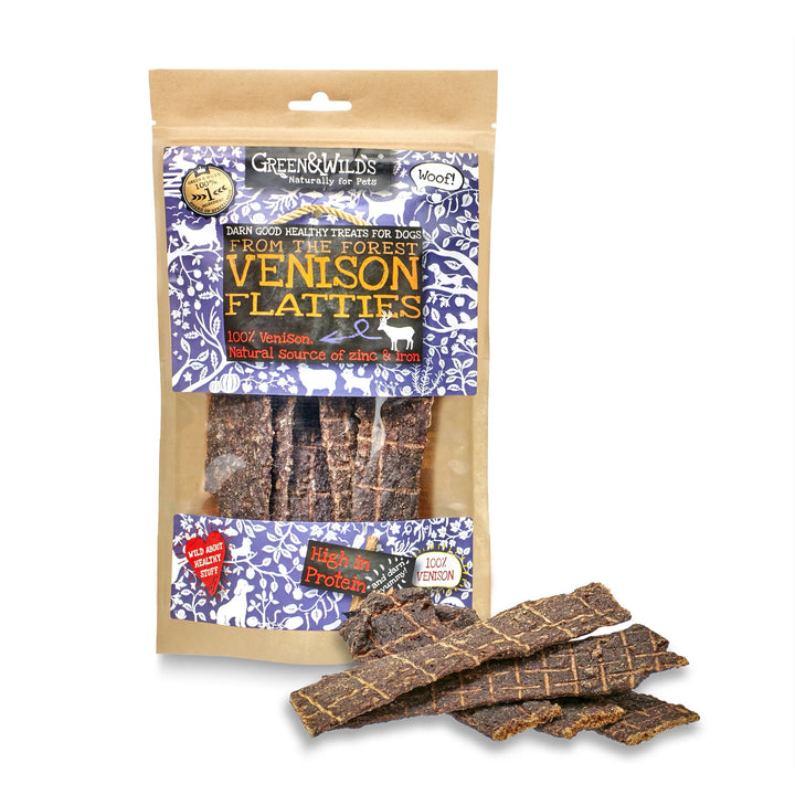 Venison Flatties, 100g - Green and Wilds