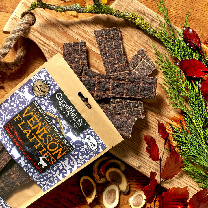 Pouch of Venison-Flatties-100g - supplied by Paw Branch