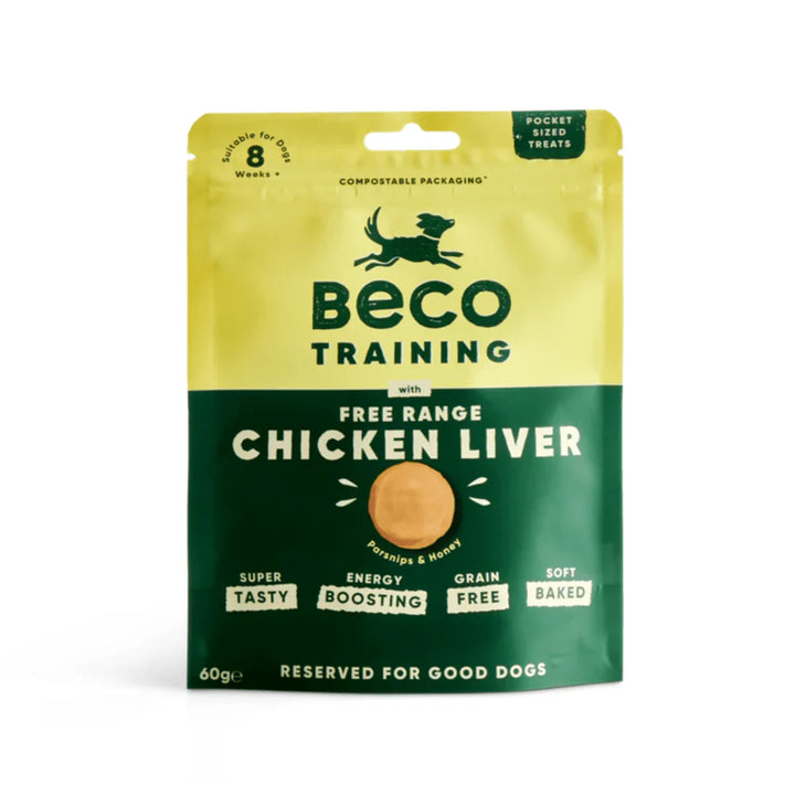 Beco Chicken Liver Dog Treats with Parsnip & Honey 60g