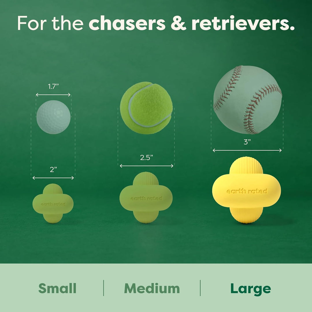 A chart shwing 3 different sized earth rated balls with size lage highlighted